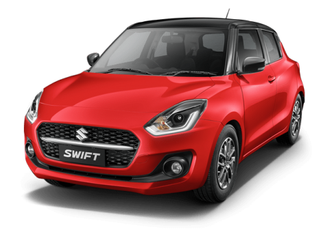 Solid Fire Red with Pearl Midnight Black Roof
